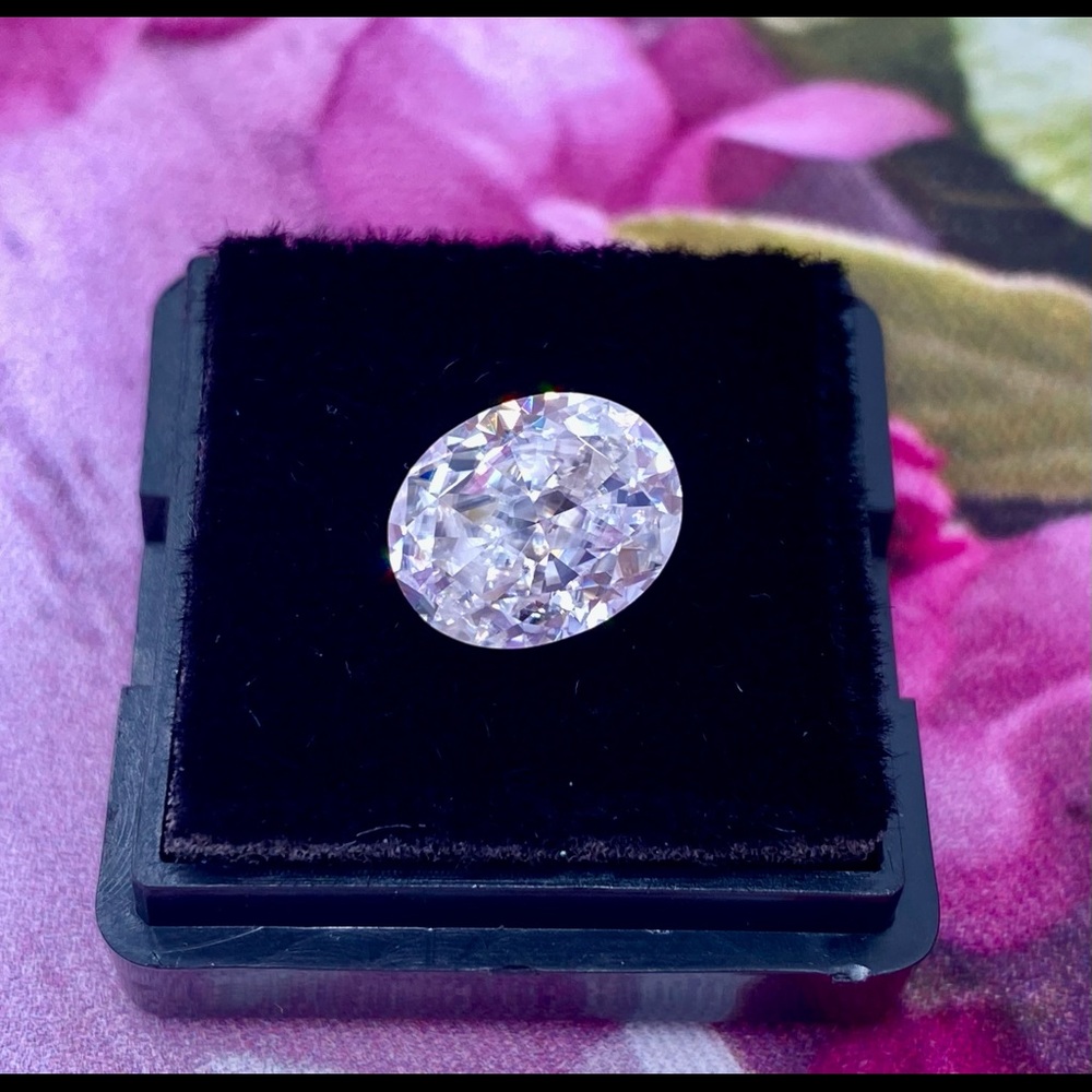 3ct ice crushed ice oval shape moissanite with certificate